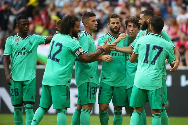 El Real Madrid celebra el 5-3 ante el Fenerbahçe en la Audi Cup