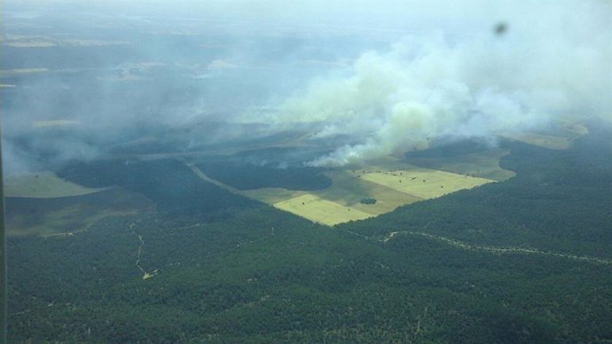 Imagen del incendio de Barchín del Hoyo