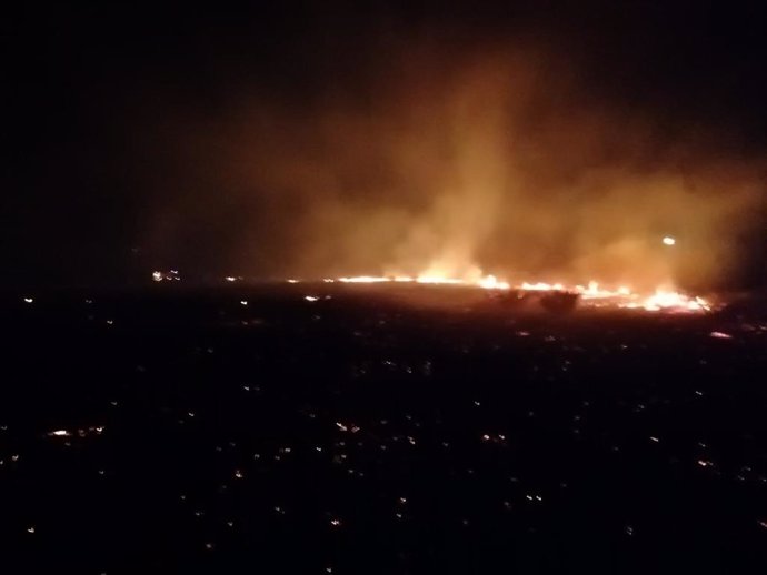 Un incendio calcina tres hectáreas agrícolas en La Mola
