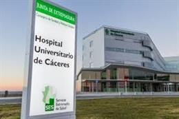 Hospital Universitario de Cáceres, donde han ingresado los heridos, en una imagen de archivo.