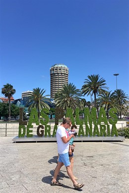 Turistas en Las Palmas de Gran Canaria