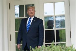 July 31, 2019 - Washington, DC, United States: United States President Donald J. Trump speaks to the media after welcoming the President of Mongolia Khaltmaagiin Battulga upon his arrival at the White House. (Chris Kleponis / Contacto)