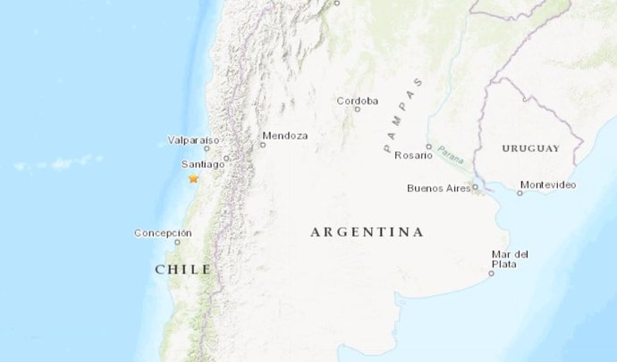 Terremoto de magnitud 6,6 frente a las costas de Chile