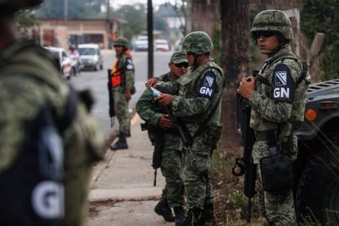 Agentes de la Guardia Nacional mexicana. 