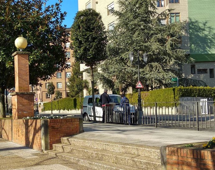 Trabajadores en Oviedo. 