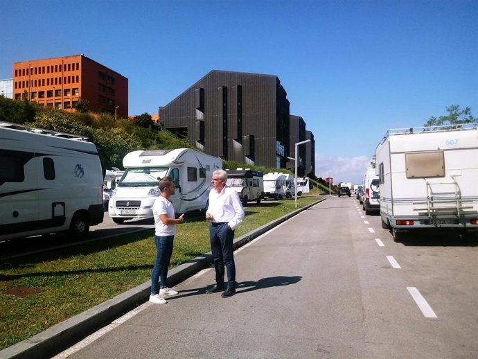 Zona para autocaravanas en Santander