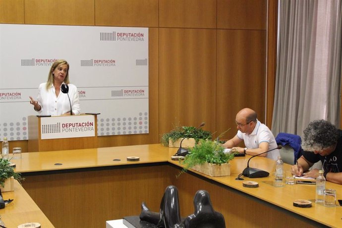 Rueda de prensa de la presidenta de la Diputación de Pontevedra, Carmela Silva.