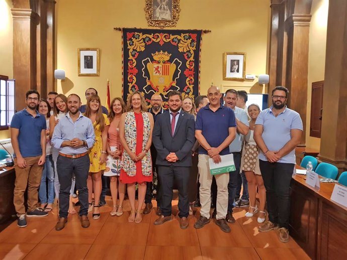 Miguel Rodríguez con el resto de alcaldes de la Sierra de Cádiz