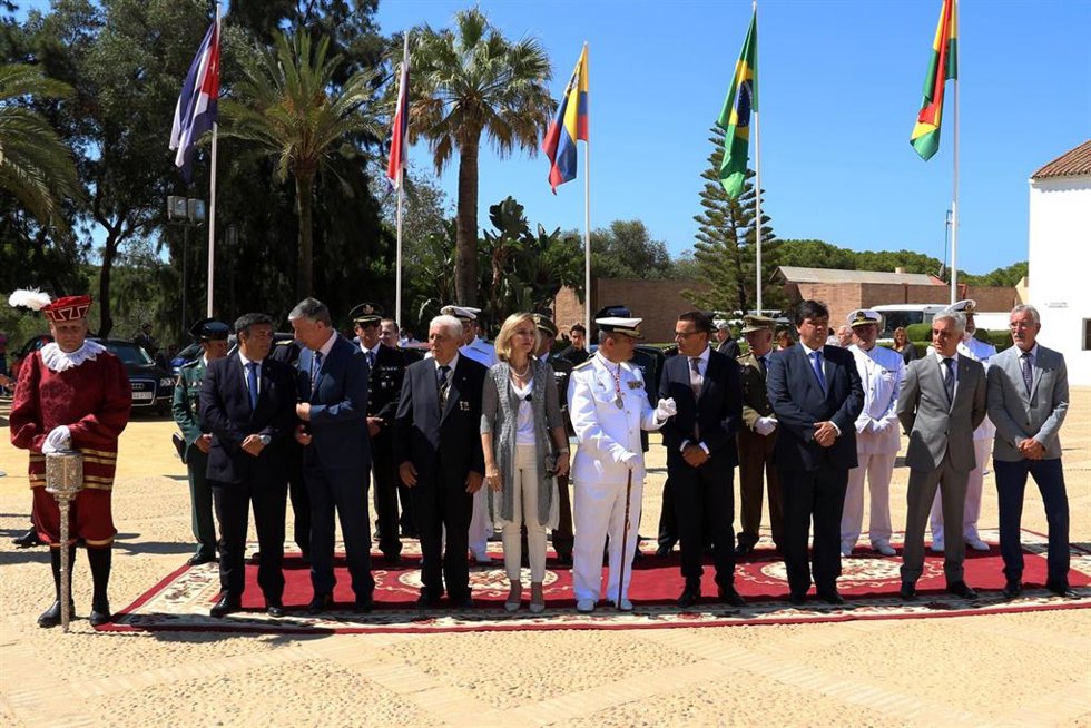 El presidente de la Diputación de Huelva, Ignacio Caraballo, en el acto conmemorativo del 3 de agosto de la Sociedad Colombina Onubense en el Monasterio de Santa María de la Rábida