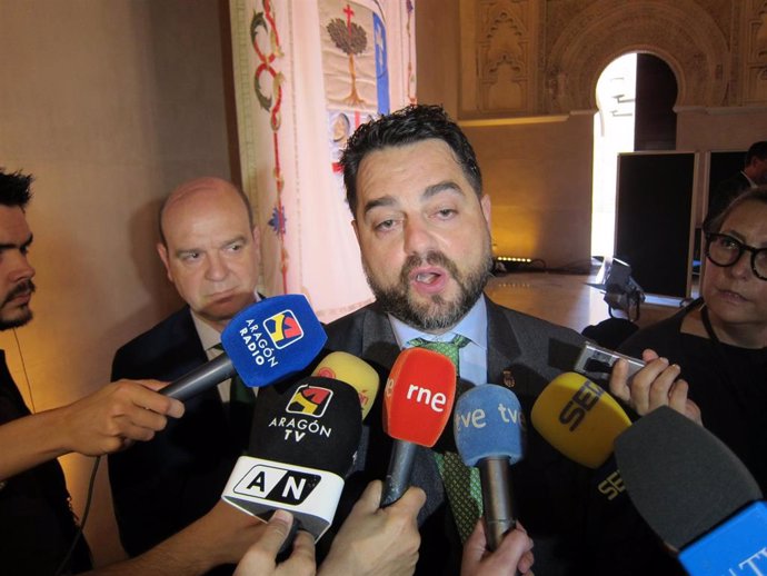 El portavoz de Vox en el Parlamento aragonés, David Arranz.