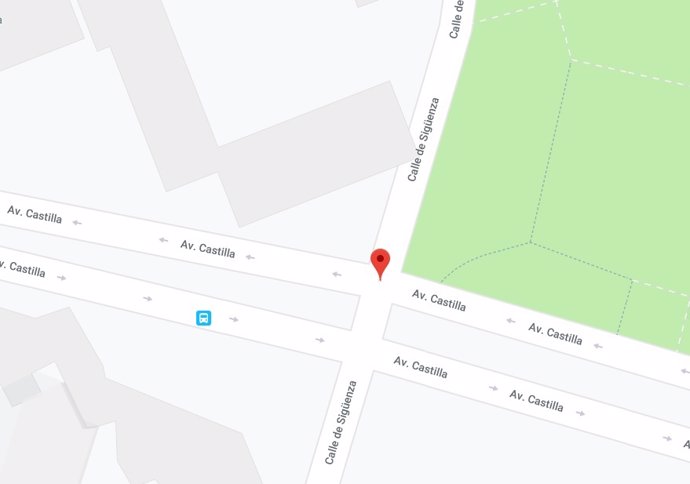 Imagen de la calle Sigüenza de Guadalajara en Google Maps