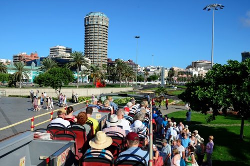 Turistas en Las Palmas de Gran Canaria