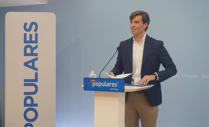 El vicesecretario de Comunicación del Partido Popular, Pablo Montesinos, en la sede del PP de Málaga