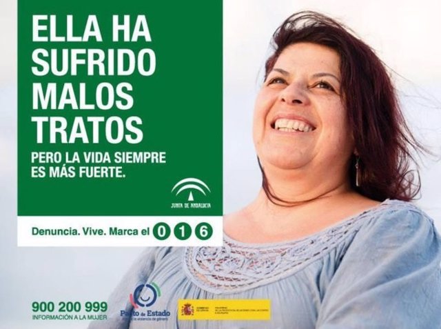 Imagen de la campaña 'Denuncia, vive', de la Junta de Andalucía