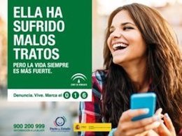 Imagen de la campaña 'Denuncia, Vive' de la Junta