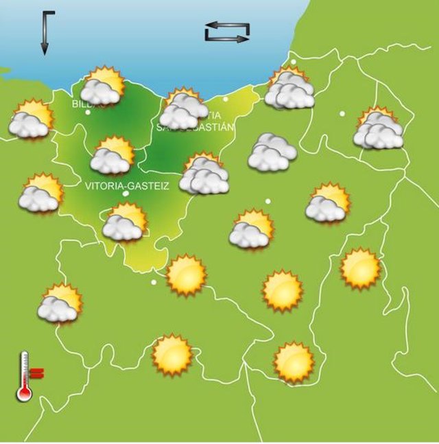 Previsiones meteorológicas para el 5 de agosto en Euskadi