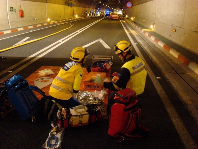 Personal del Sescam en una emergencia