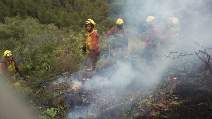 Foto de archivo de un incendio forestal.