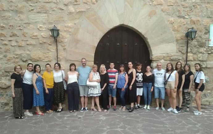 Parte del elenco de la IV Recreación Histórica de Cine 'La Almunia ¡Se rueda!'.