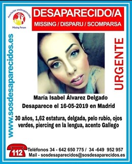 Buscan a una mujer desaparecida en Madrid desde el pasado 16 de mayo