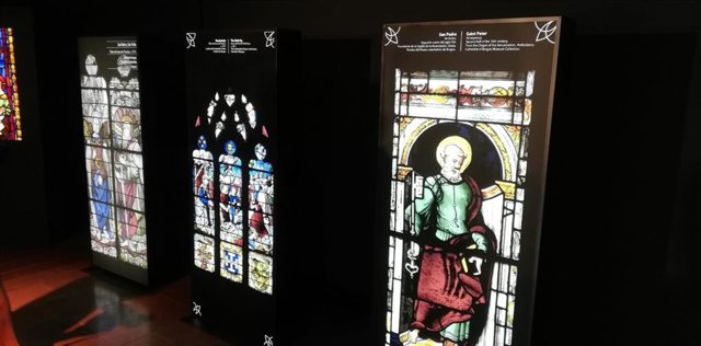 Centro de interpretación de las vidrieras de Burgos que han sido inauguradas hoy por el alcalde en funciones, David Jurado.