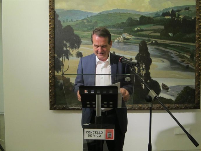 El alcalde de Vigo, Abel Caballero, durante su comparecencia en rueda de prensa este martes