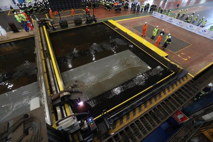 Momento del corte de la chapa