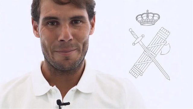 Rafa nadal en el vídeo de promoción de la Primera Liga Nacional de Ciberseguridad de la Guardia Civil