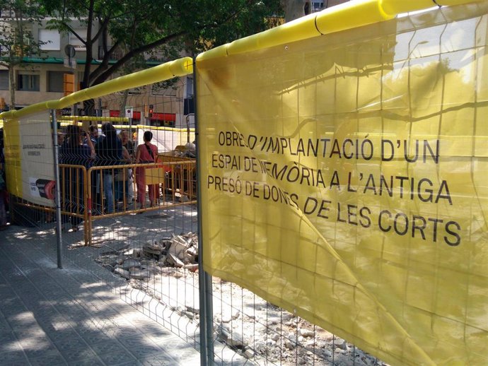 Obras del nuevo espacio memorial de la Presó de Dones de Les Corts