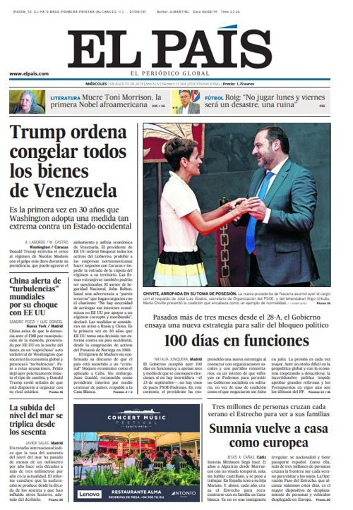 Portada El País