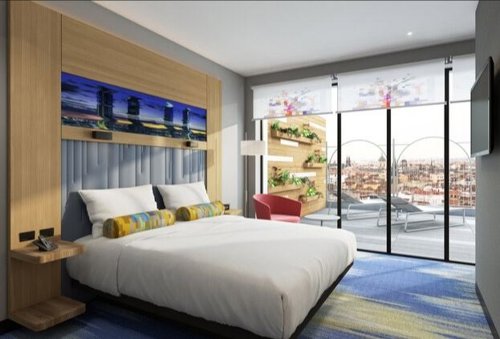Una de las habitaciones del hotel Aloft Madrid Gran Vía
