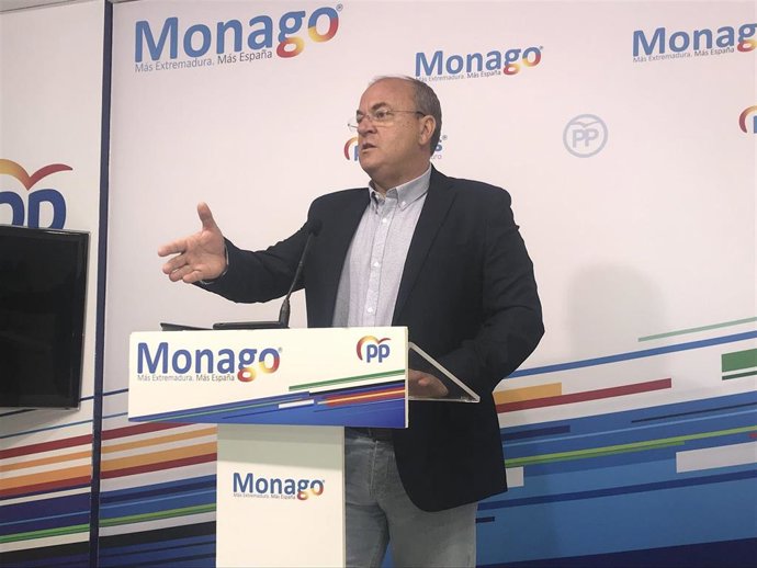 El presidente del PP de Extremadura, José Antonio Monago