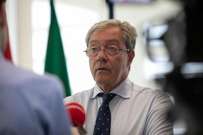 El consejero de Economía, Conocimiento, Empresas y Universidad, Rogelio Velasco, en una entrevista concedida a Europa Press.