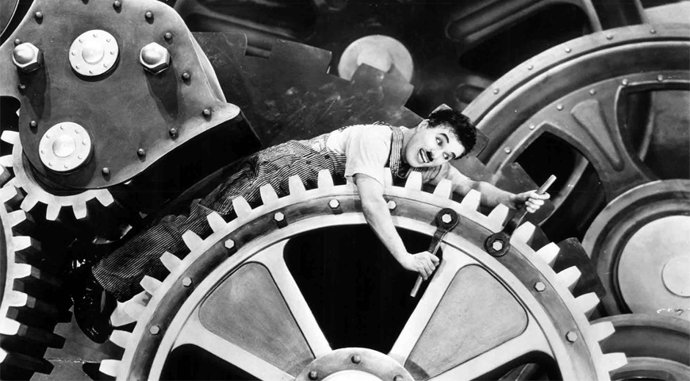 Fotograma de 'Tiempos modernos', de Charles Chaplin