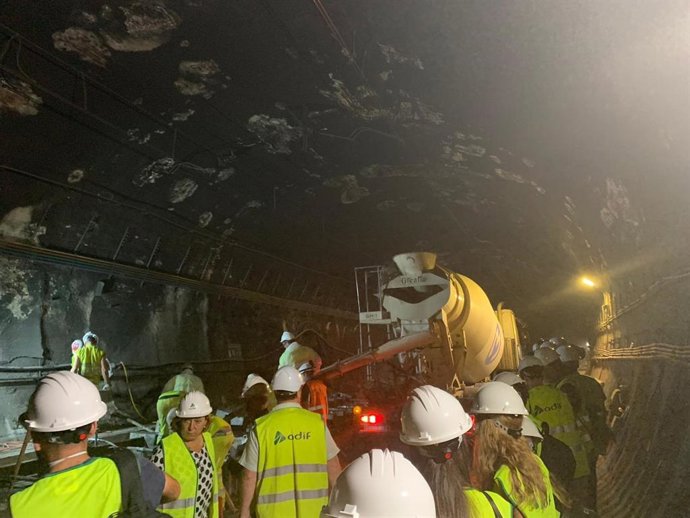 IMAGEN RECURSO DE LAS OBRAS DEL TÚNEL DE RECOLETOS CERCANÍAS MADRID