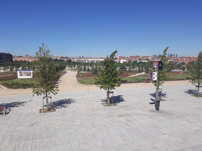 Imagen del nuevo parque en el entorno del Wanda Metropolitano.