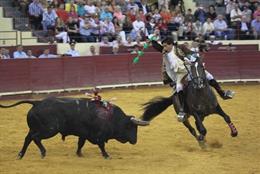 Imatge d'una correguda de toros.