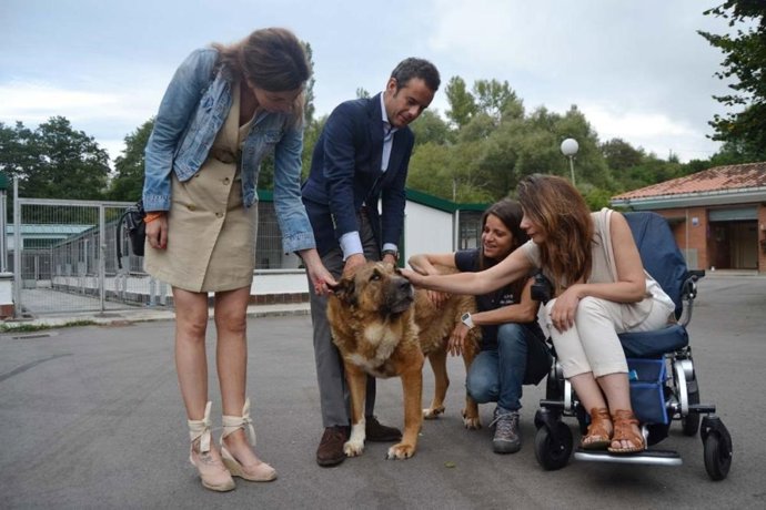 Visita de miembros del equipo de gobierno al Albergue de Animales.