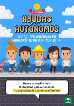 Cartel de promoción de ayudas a los nuevos autónomos