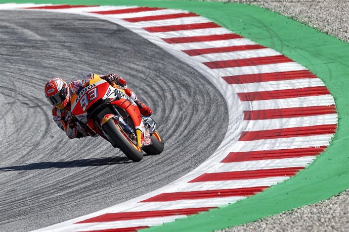 Marc Márquez durante los libres del Gran Premio de Austria 2019