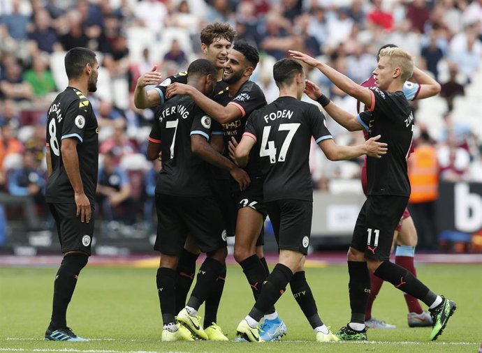 Manchester City en partido de Premier