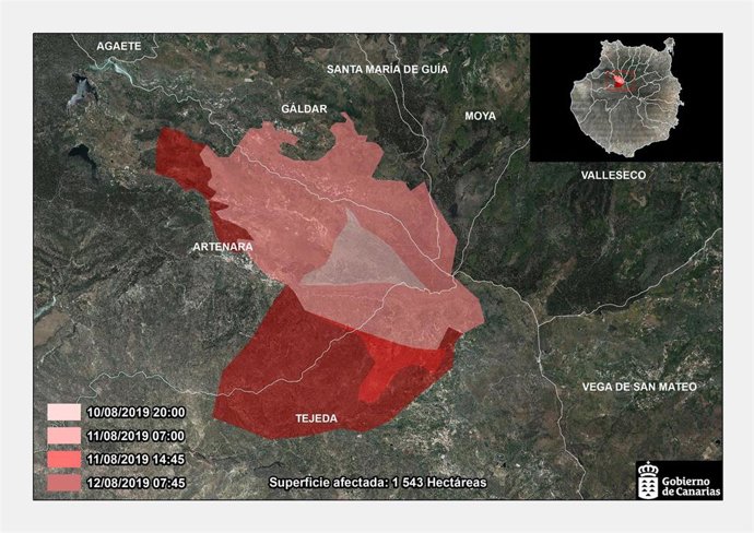 Infografía incendio Gran Canaria