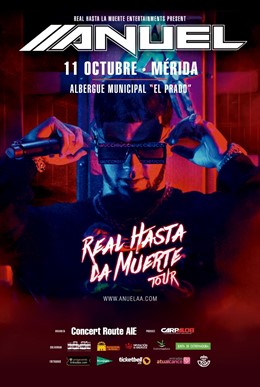 Cartel del concierto Anuel en Mérida