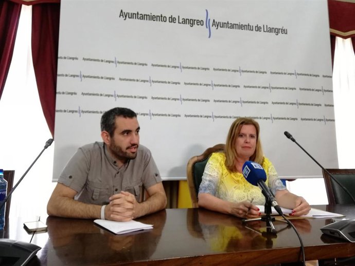 Rueda de prensa de la alcaldesa de Langreo, Carmen Arbesú.