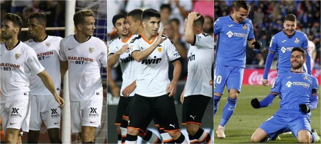 Sevilla, Valencia y Getafe