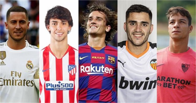 Hazard, Joao Félix, Griezmann, Maxi Gómez y Óliver Torres, fichajes para LaLiga Santander 2019-20
