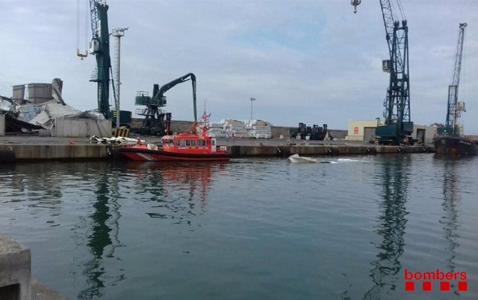 Imatge del Port de Vilanova i la Geltrú a causa de les inundacions