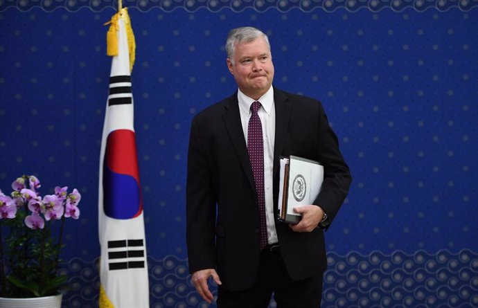 El enviado especial de Estados Unidos para Corea del Norte, Stephen Biegun, en Seúl
