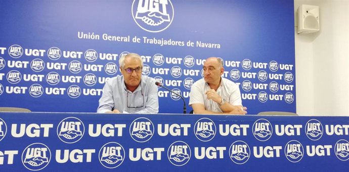 El secretario general de UGT, Jesús Santos, y el secretario de Organización del sindicato, Augusto Paredes