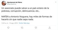 Hackejen el compte oficial de Twitter de l'Ajuntament de Palma per amenaçar a Antoni Noguera